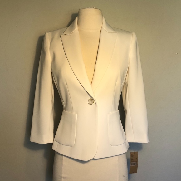 NWT Cremieux White blazer 2 - Picture 2 of 7